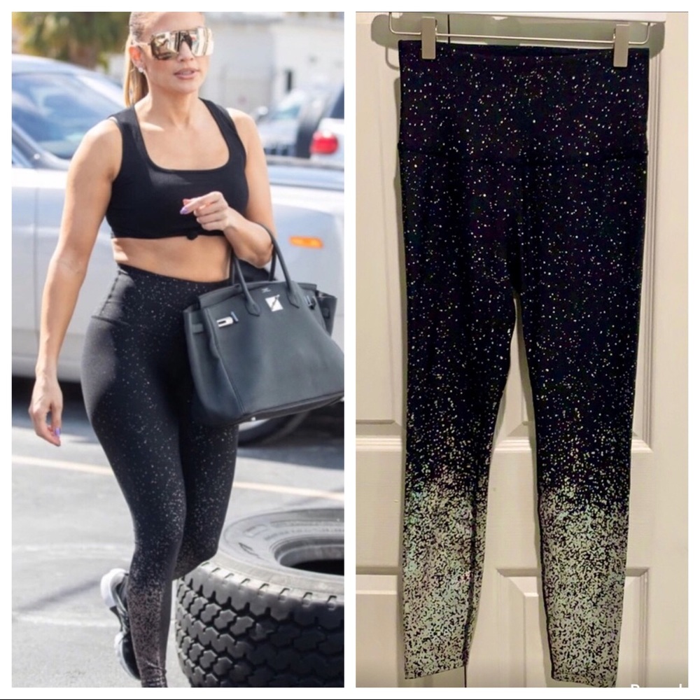 The JLo Must Have - Beyond Yoga Alloy Ombré Legging - Black and Silver - sz S